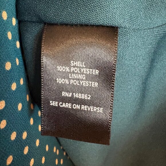 Torrid Plus Size 3 Green Polka Dot Dress Adj Straps Flowy Elastic Waist Lined 3X - Picture 4 of 10